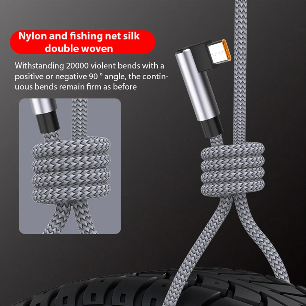 1/1.5/2/3/5/8 متر USB C كابل 6A نوع C الكوع البيانات 480Mbps شحن سريع كابل شحن لكابلات USB شحن سريع عالمي نوع C #6