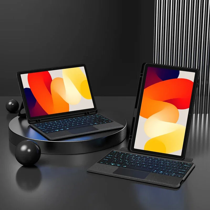 Magic Keyboard Case For Xiaomi Redmi Pad SE 2023 Tablet Redmi Red Mi Pad SE 11 Inch Smart Cover Spanish Portuguese Arabic
