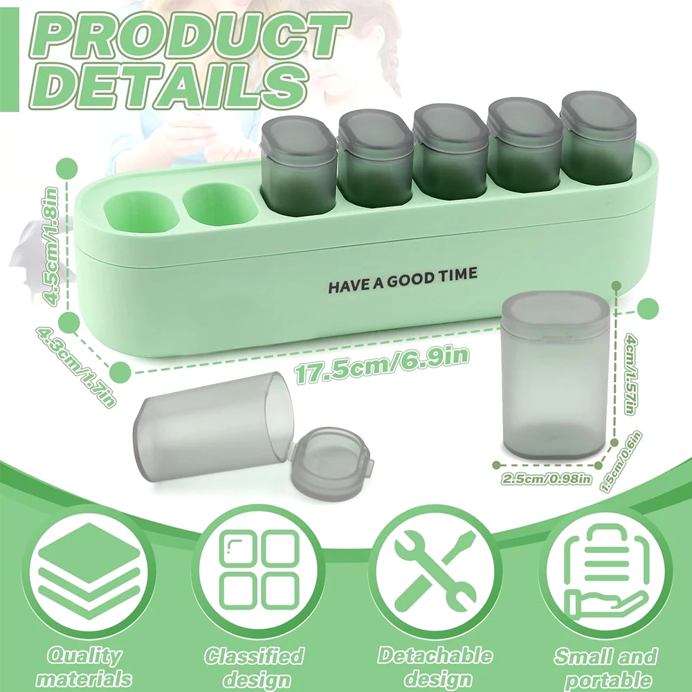 صندوق حبوب الدواء الأسبوعي علبة حبوب منع الحمل توزيع الأدوية حافظة صغيرة محمولة منظم حبوب 7 شبكات صندوق حبوب حاوية تخزين اللوحي