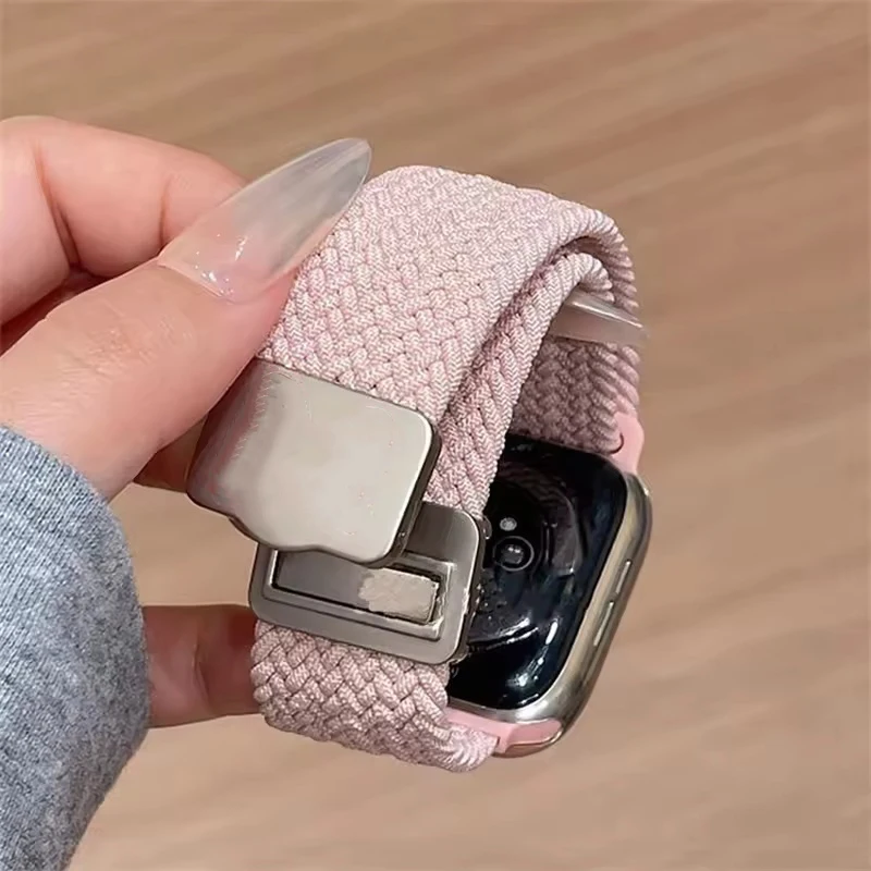 Cartoon Cute Bowknot Magnetic Strap For Apple Watch Band Ultra2 49mm 45mm 44 41 42 Correa Band For Iwatch Series 10 9 8 SE 7 6