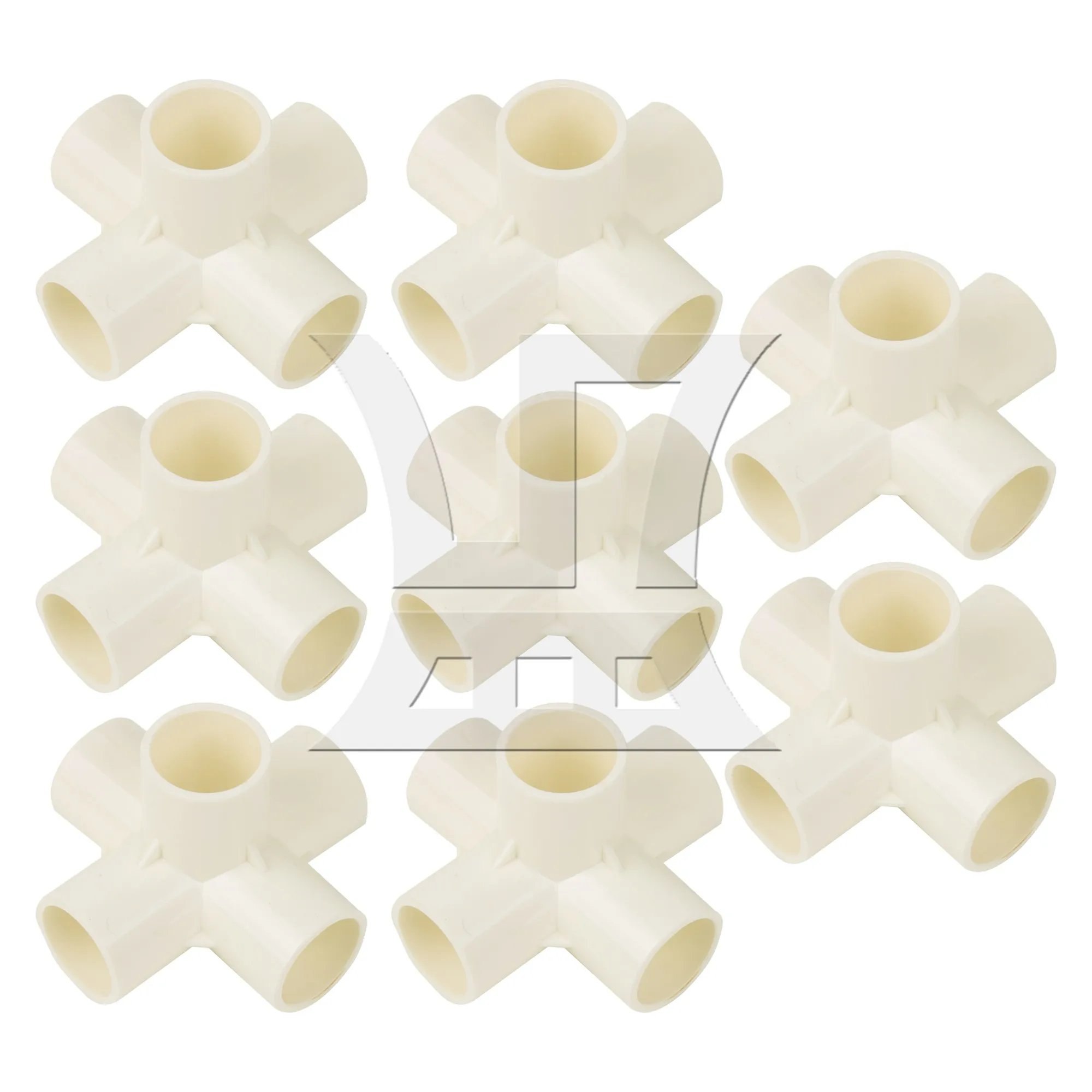 

8 шт. локоть, 5-сторонние пластиковые фитинги 3/4 дюйма для стола с рамой для хранения