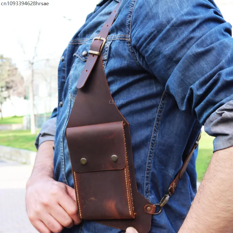 Adjustable Medieval Punk Leather Harness Bag Utility Phone Wallet Pocket Cosplay Costume Props Festival Travel Purse Pouch