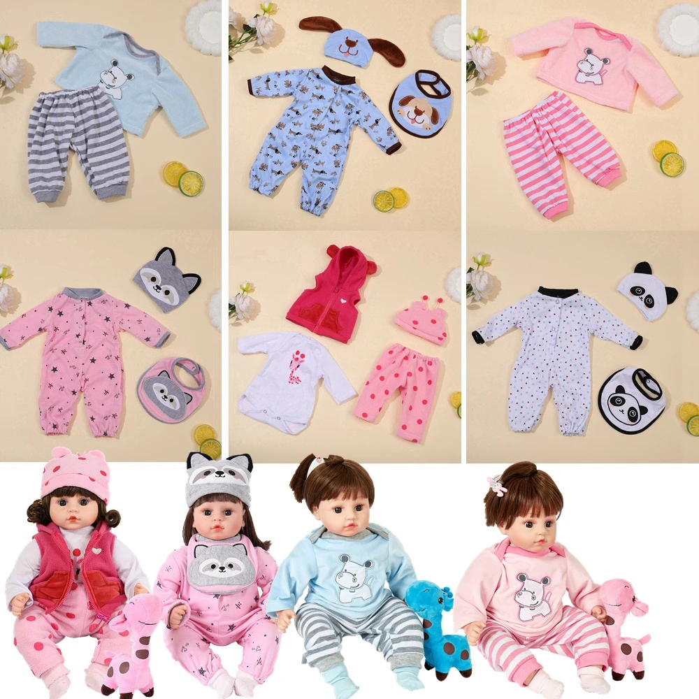 Fashion Doll Jump Suits Fit For 45cm Baby Doll 17 Inch Reborn Baby Doll Clothes Doll Accessories Baby Doll DIY Toy Gifts