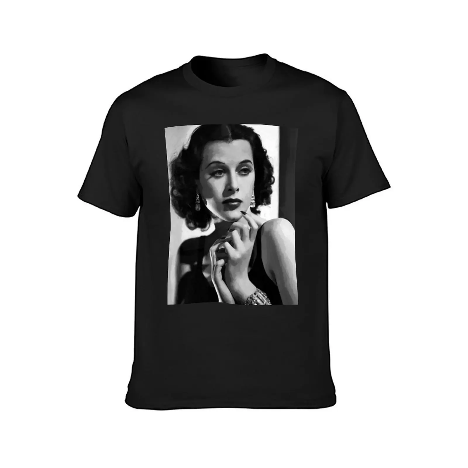 Vintage Hedy Lamarr Oil Painting Graphic T-Shirt tees oversized boys whites black t shirts for men