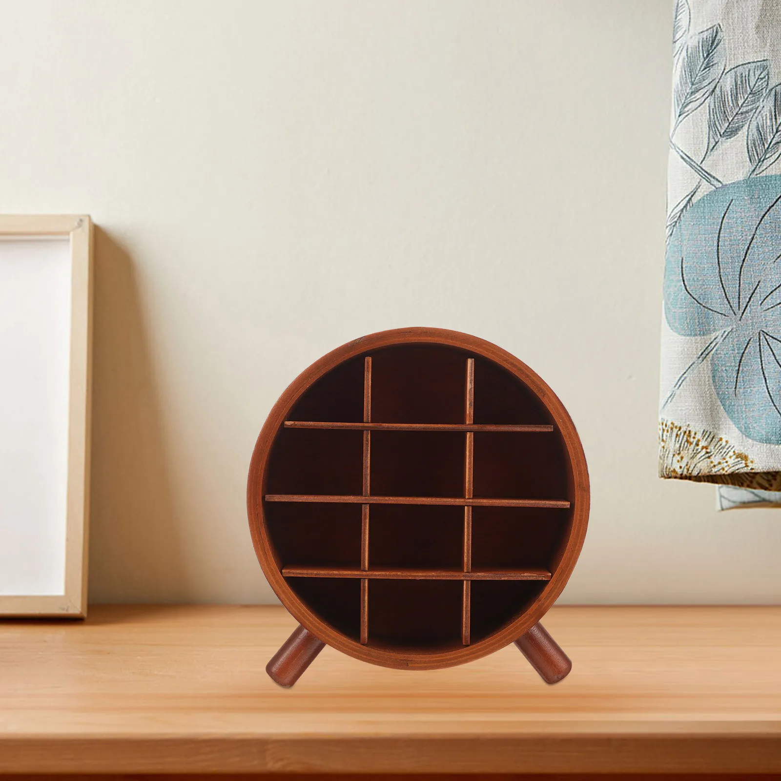 

1pcs Display Rack Wooden Lipstick Holder Organizer For Vanity Table Desktop Storage Stand Lipstick Display Holder