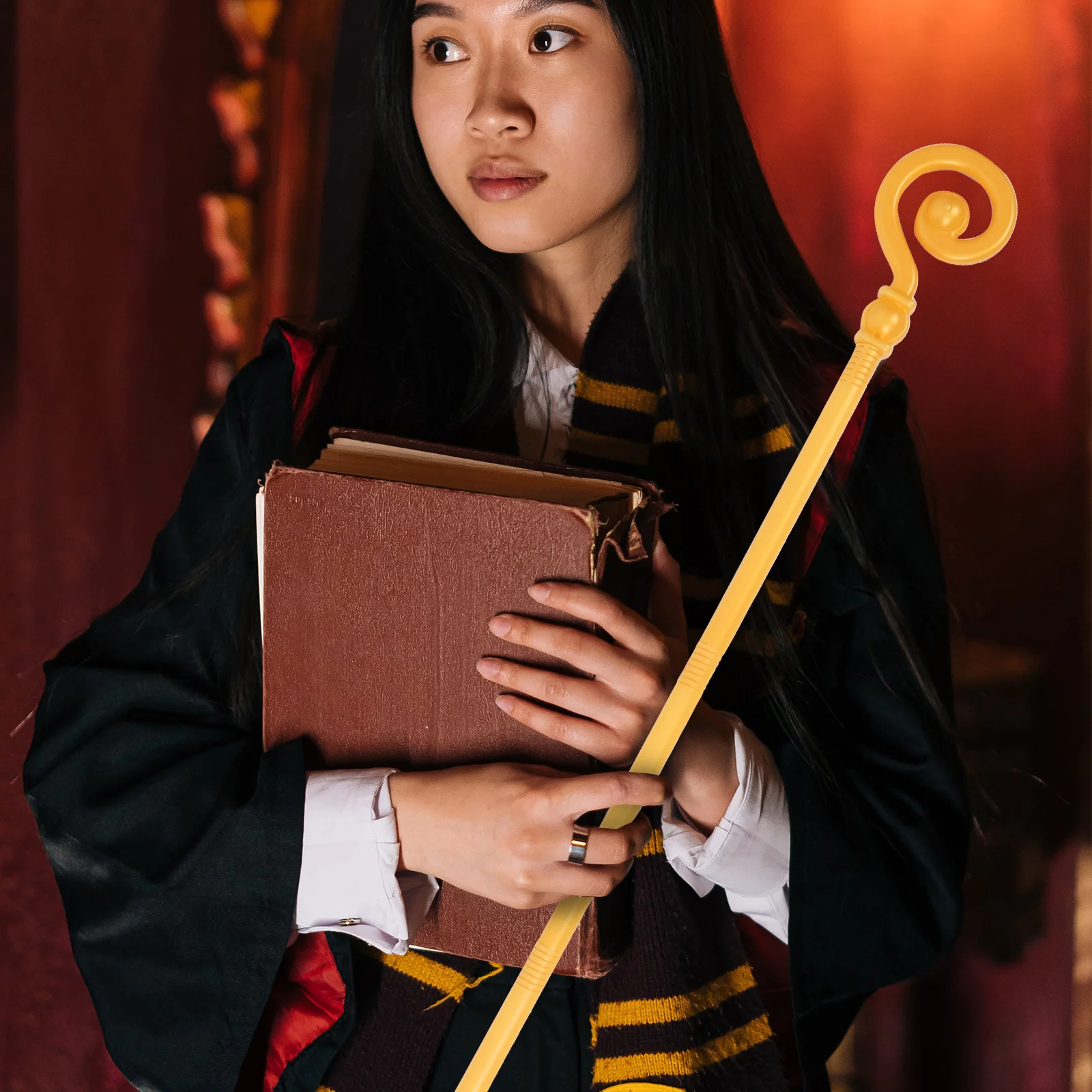 

Cane Prop Durable Detachable Walking Stick Costume Accessory for Halloween Cosplay Wand Cane Costume Halloween Walking Stick