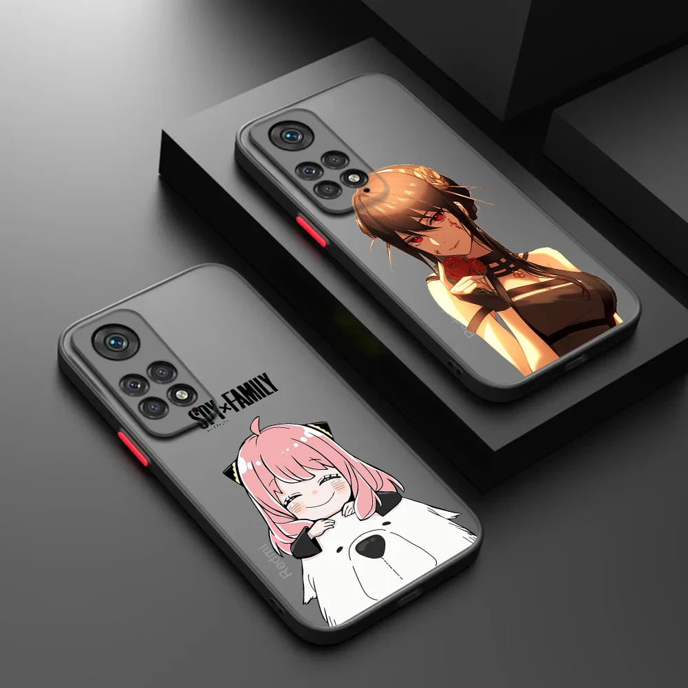 Phone Cases For Xiaomi Redmi Note 13 12 11 Pro 11S 12S 11T 12X 12T 12C Lite Anime Spy × Family Skin feel Translucent Matte Cover