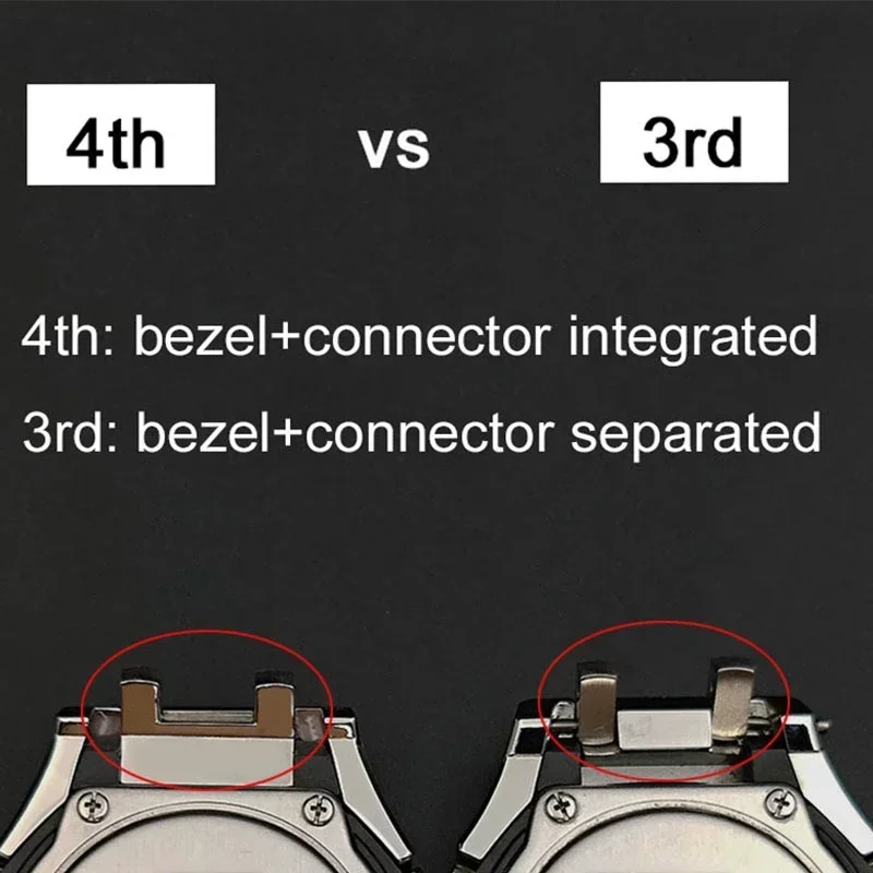 Mod Kit GEN4 Gen5 GA2100 Metall-Lünette für G Shock Casioak Modifikation 4. Generation Gummi- und Stahl-Uhrengehäuse Armband GA-B2100 2110 – Detail 4