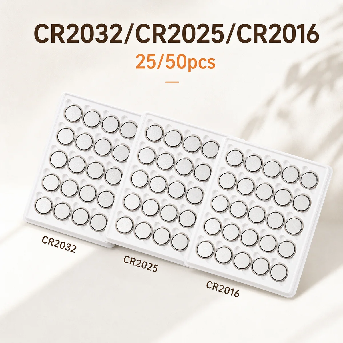 Lithium Coin Cell Battery 3V CR2032 CR2025 CR2016 25/50PCS for Watch Clock Calculator Remote Control Toy Button Cell