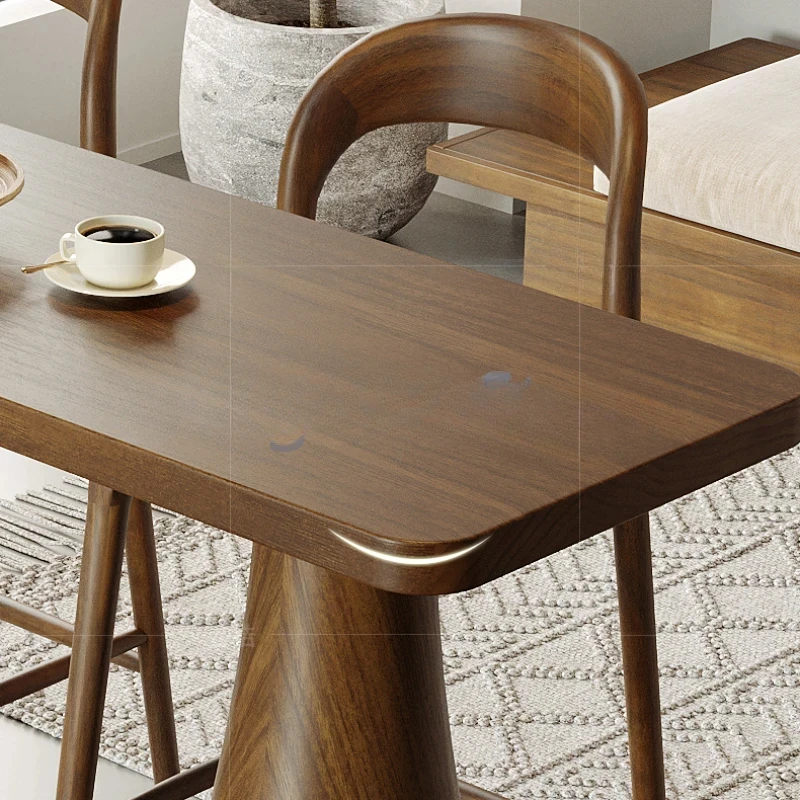 높은 나무 발코니 바 테이블 주방 럭셔리 현대 커피 칵테일 바 테이블 야외 거실 Tavoli Alti 가구