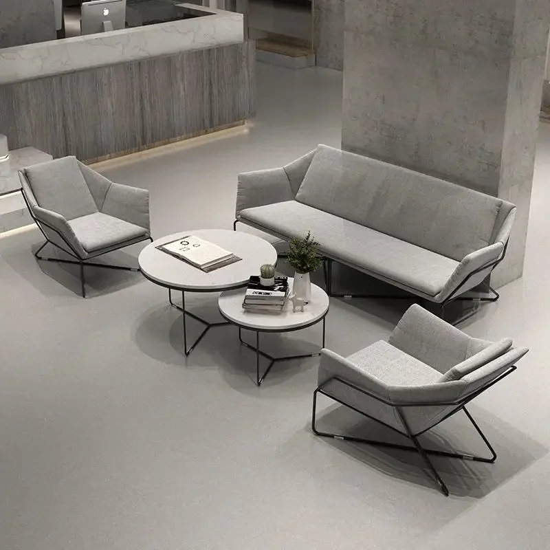 Modern simple leisure sofa coffee table, combination reception room meeting room negotiation area, office sofa