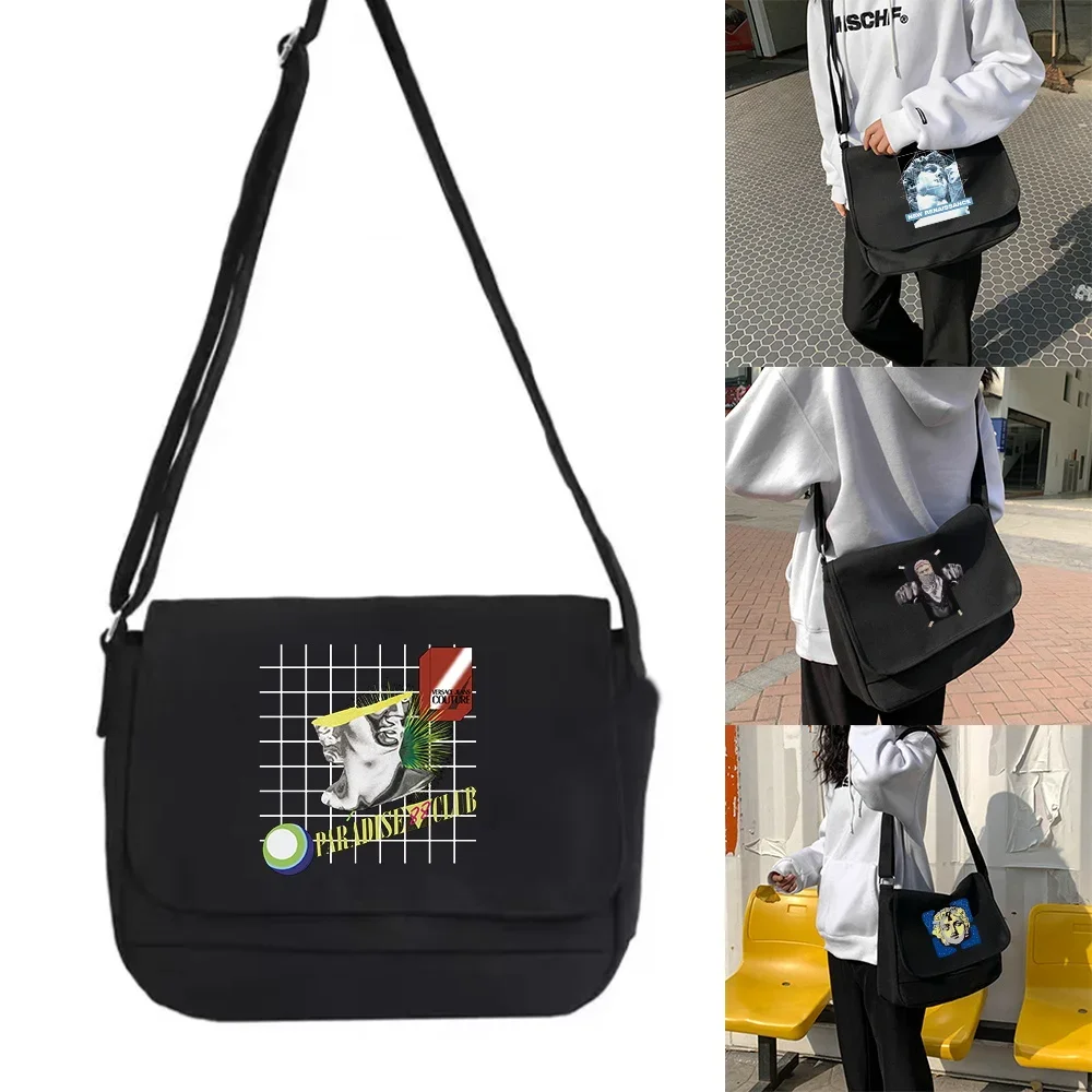 

Canvas Messenger Tote Youth Fashion Casual Storage Handbag Ladies Shoulder Bag Women Outdoor Crossbody Bags Sculpture Series