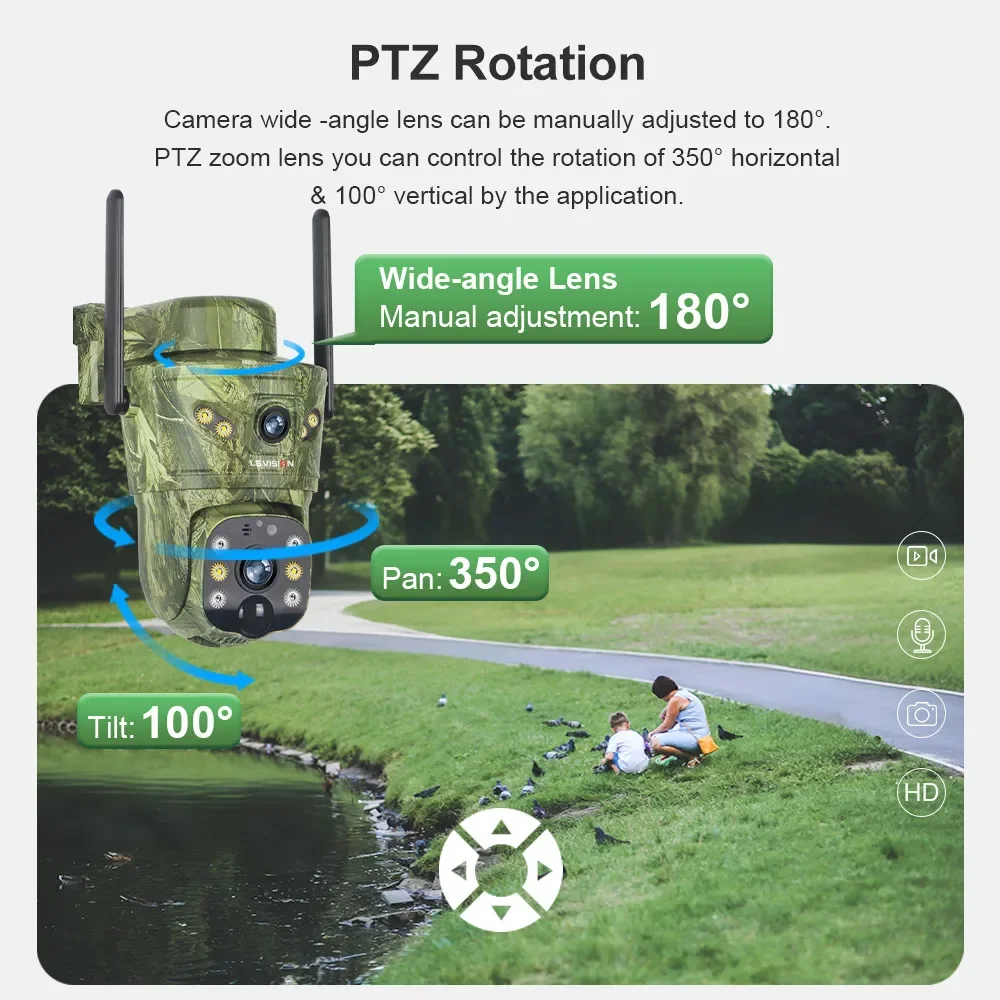 

LS VISION 8MP 4G Солнечная охотничья тропа камера Водонепроницаемая PIR обнаружение движения Открытая камера слежения за дикой природой 940nmh инфракрасная ночь