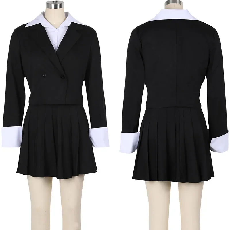 Elegant Workwear 2 Piece Sets for Women Office Lady Double-Breasted Blazer Coat and A-line Pleated Mini Skirt Birthday Outfits