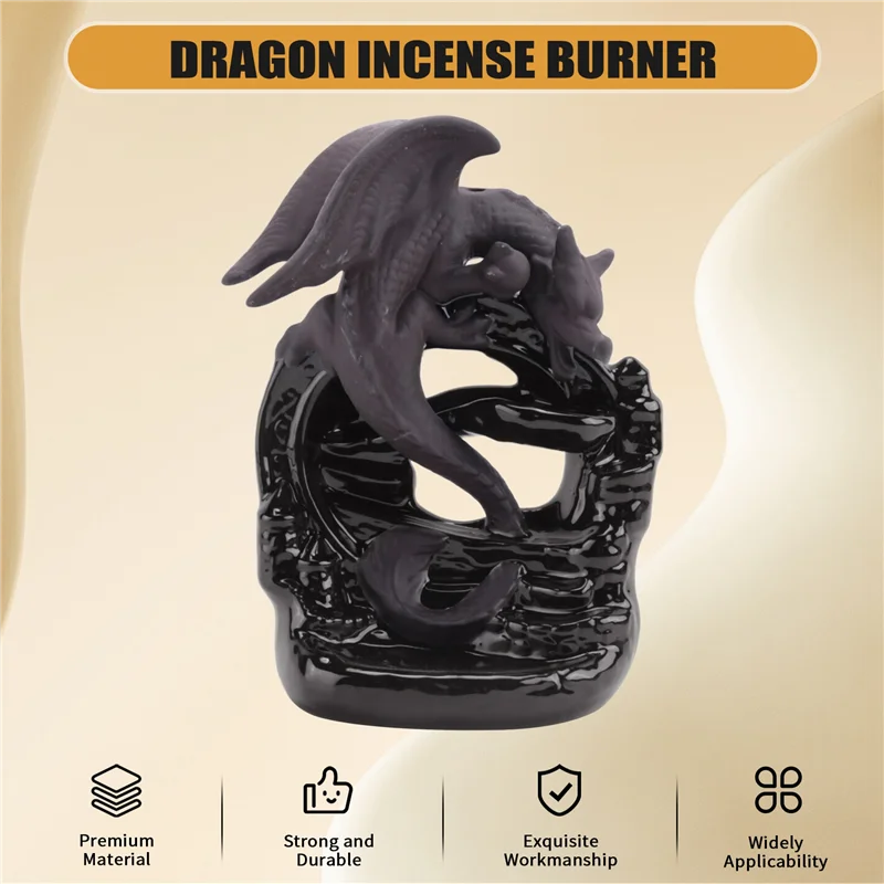 

ZZ-Dragon Zen Декор Водопад Держатель конуса для благовоний Курильница Пальник для энценсуара Пальник для благовоний Медитация Обратный поток