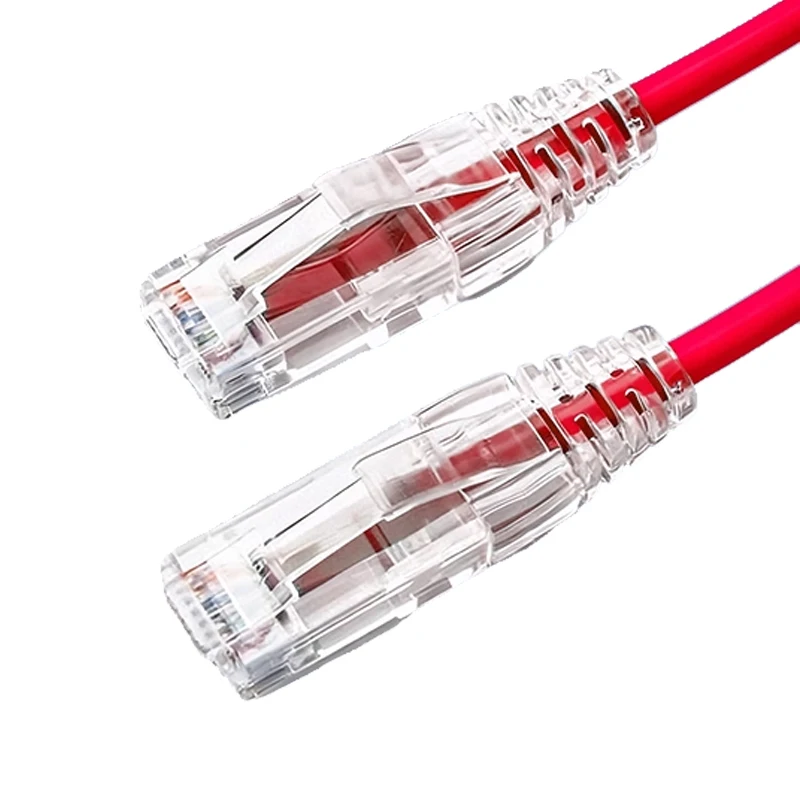 Linkwylan (5 Stück/Packung) Patchkabel RJ45 Color UTP Cat6A 28AWG Slim Ethernet Netzwerk Cat 6 Ethernet-Kabel 4 PVC Cat7 STP Internet Lan-Kabel 8