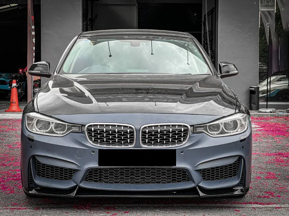 Xvip glänzender Double Line Style Front stoßstangen grill für BMW 3er F30 F31 F35 2013-19 320i 325i 328i Silber Diamant grill – Detail 35