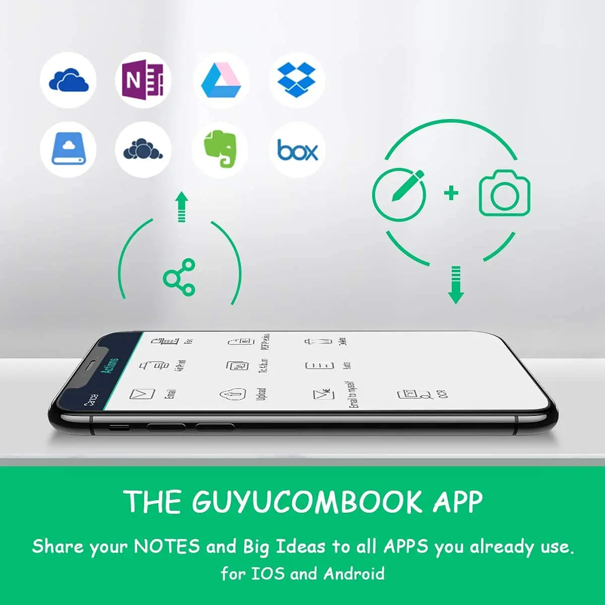 A4 Reusable Smart Notebook Digital Notepad Lined Dotted with Erasable Pen and Wipe for Sketch Cloud Storage and Reuse Endlessly