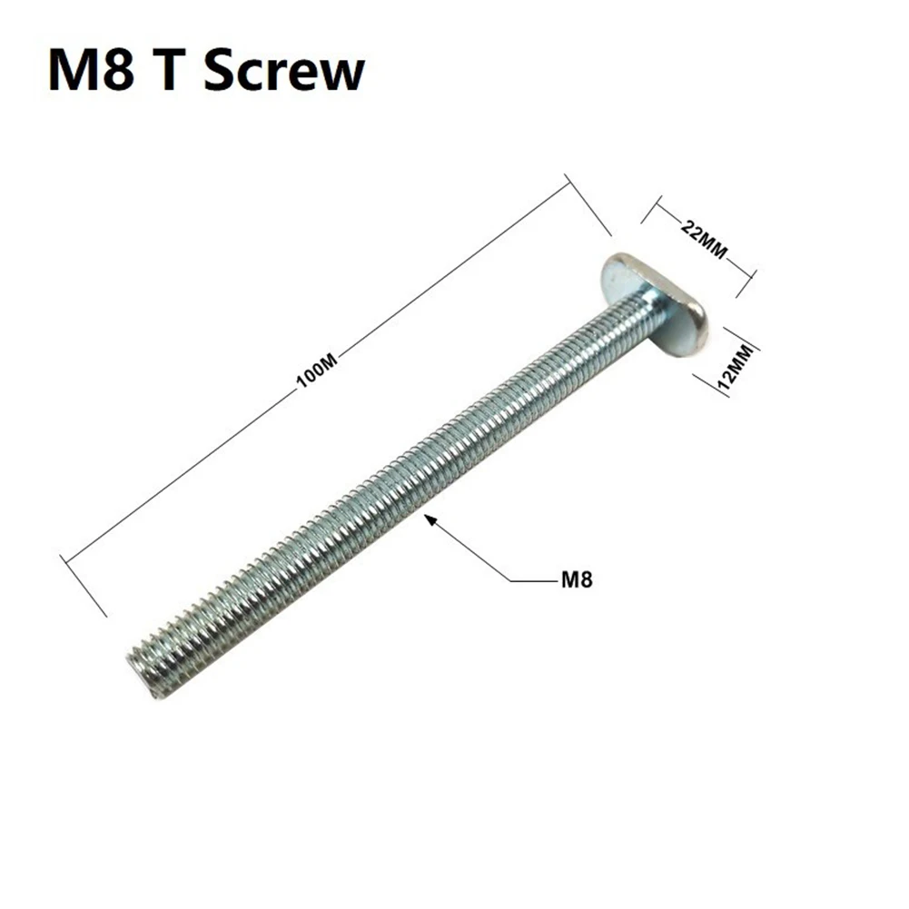 M8 t-slot slider t-track gabarito parafuso fixação ferroviário acessórios ferramenta para trabalhar madeira t-track acessórios equipamentos de oficina ferramentas elétricas