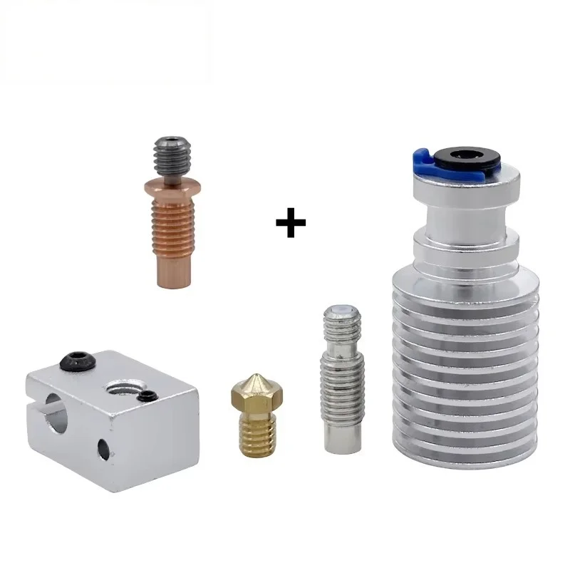 E3D V6 Hotend + Bimetal Heatbreak for V6 Prusa Voron Remote Short Direct Heat Sink Range 1.75MM for Feeding 3D Printer Extruder