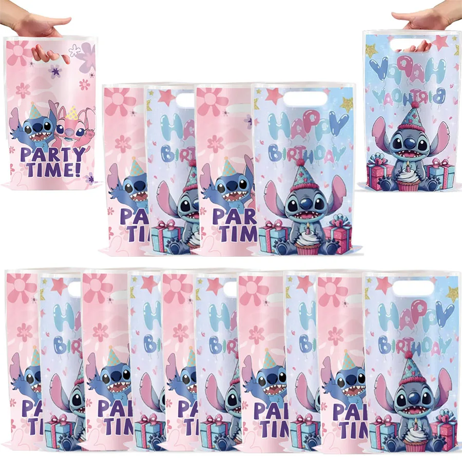 

10/50 шт., подарочная сумка для вечеринки Disney Lilo Stitch, сумка для конфет, синий стежок, сувениры, подарочные пакеты, детские сумки на день рождения, Рождество