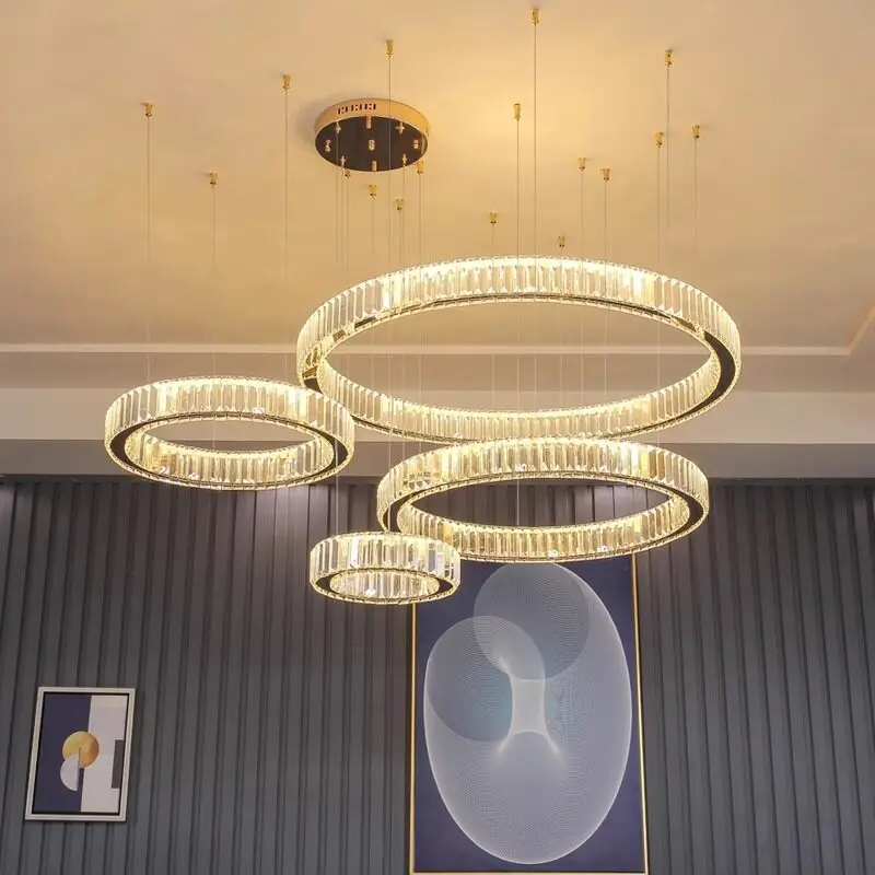 French Luxury Restaurant Pendant Light Minimalist Postmodern Living Room Lamp  Crystal Dining Room Bedroom Pendant Light
