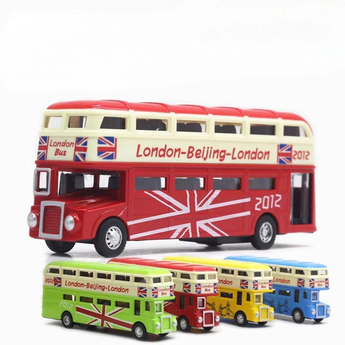 London double decker Bus Alloy Model Car Diecasts Metal Alloy Car Model Simulation Sound Light Collection Gift
