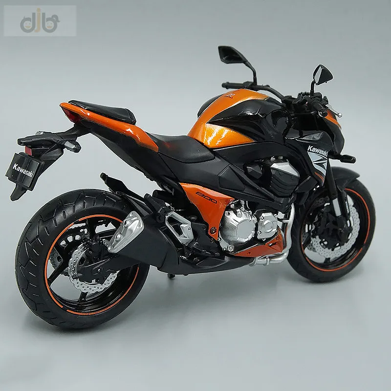 1:12 Diecast Motorcycle Model Toy Z800 Sport Bike Miniature Replica