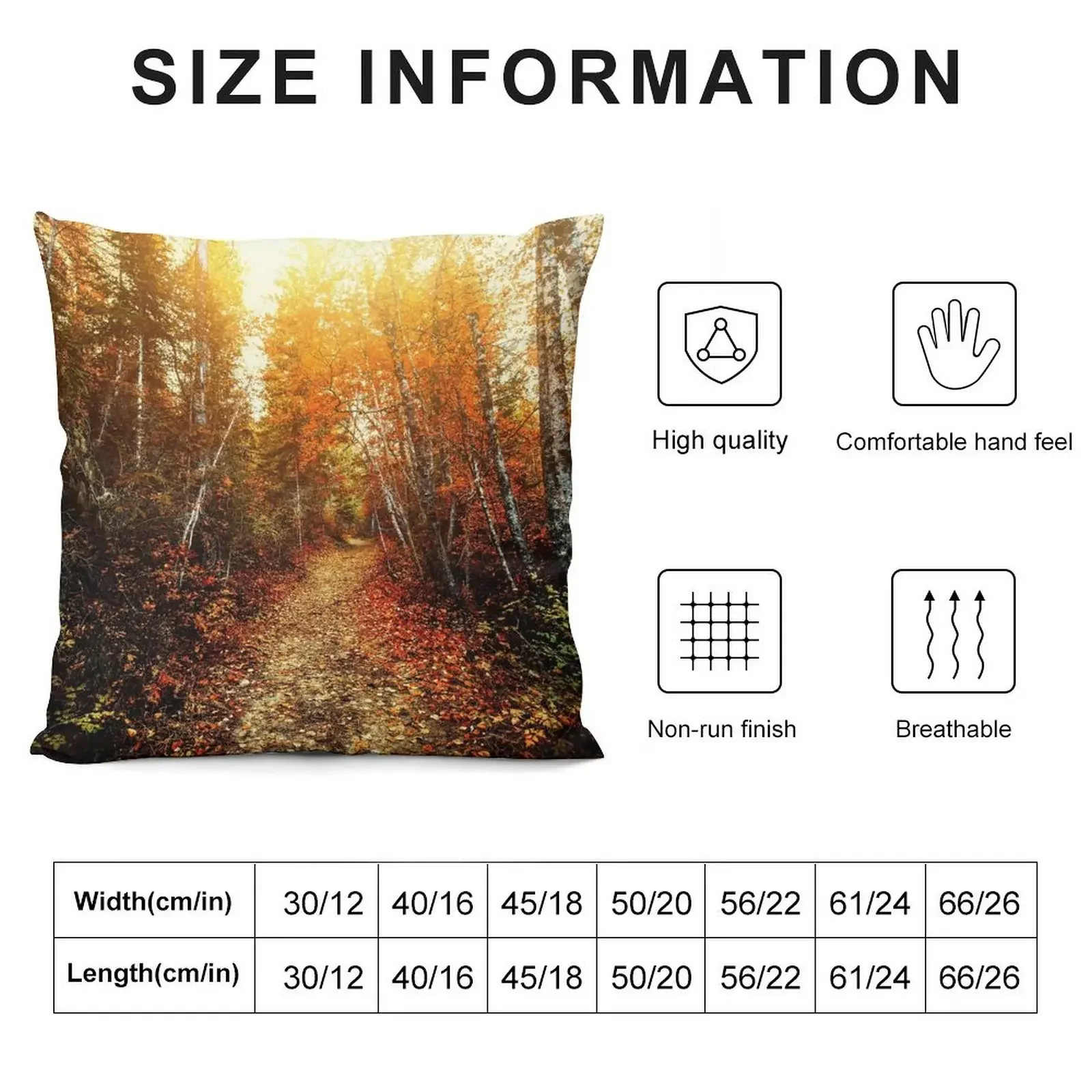 Red Forest, Washington in November Throw Pillow Rectangular Cushion Cover Sofa Cover pillow