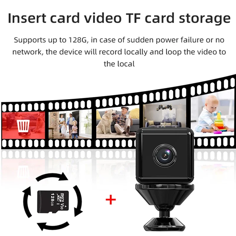 X6D Mini WiFi IP Camera Built-in Battery 1080P Wireless Home Security HD Surveillance Micro Camera Support Hidden TF Card