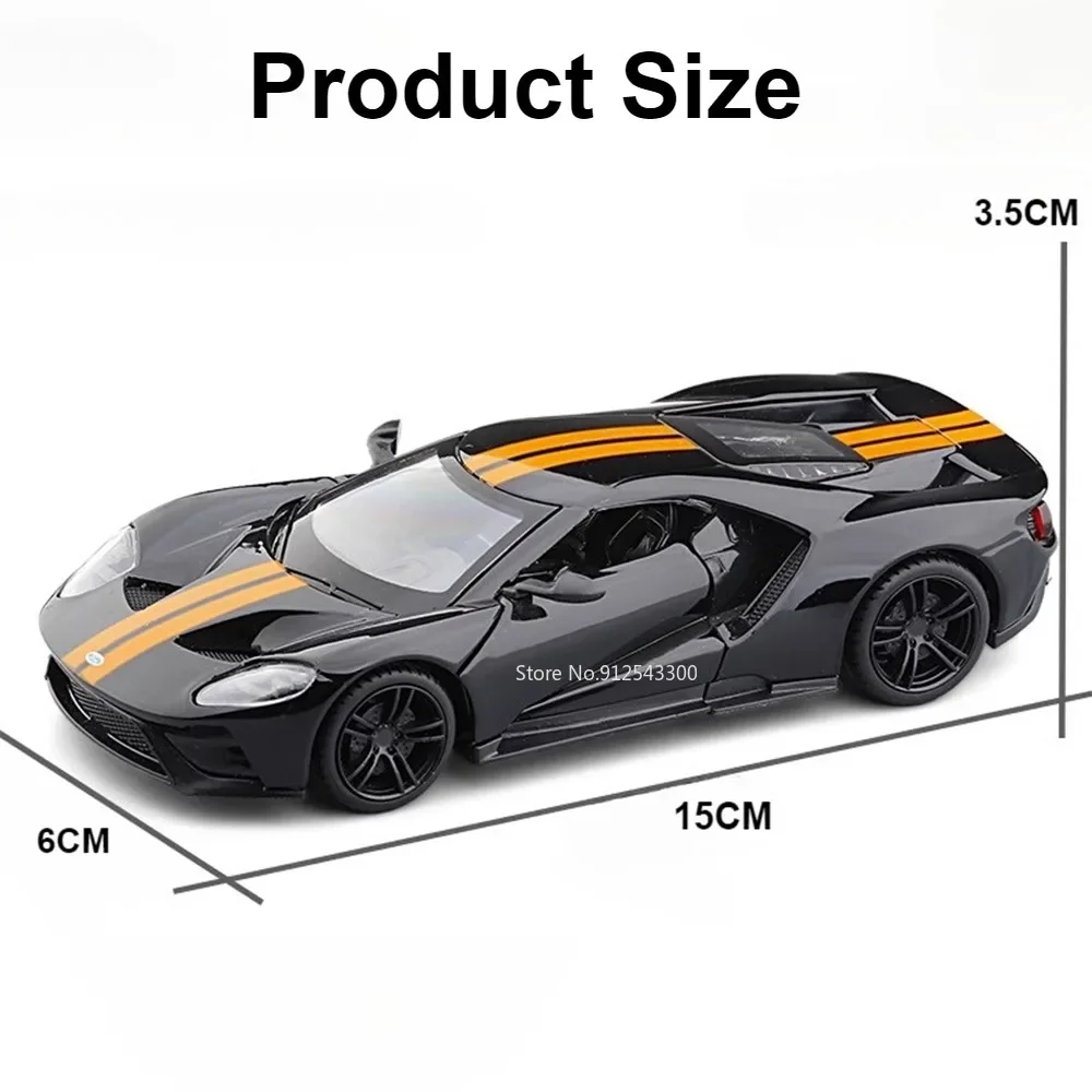 CCA 1/32 Ford GT 2017 Supercar Car Model Toy Alloy Diecast Vehicles Simulation Hobbies Collectible Cars Toys Kids Birthday Gifts