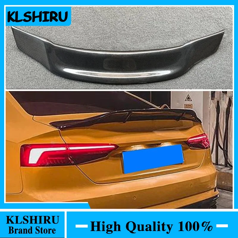 For AUDI A5 S5 RS5 B9 4Door Sportback R Style Carbon fiber Rear Spoiler Trunk wing 2016-2023 FRP honeycomb Forged