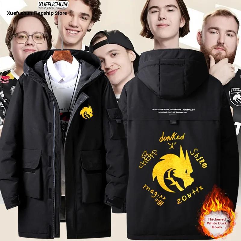 

TSpirit TS een Dragon Signed down Jaet Men's ip Memorial CSGO Outerwear Polyester Fiber Non-Iron Treaent