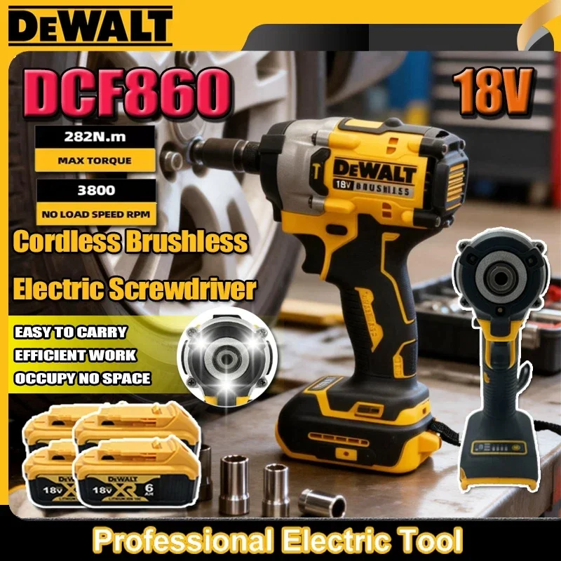 Dewalt DCF860 Cordless Compact Drill / Driver 18V Brushless Electric Drill Screwdriver Rechargeable Power Tools DCF850 Upgraded