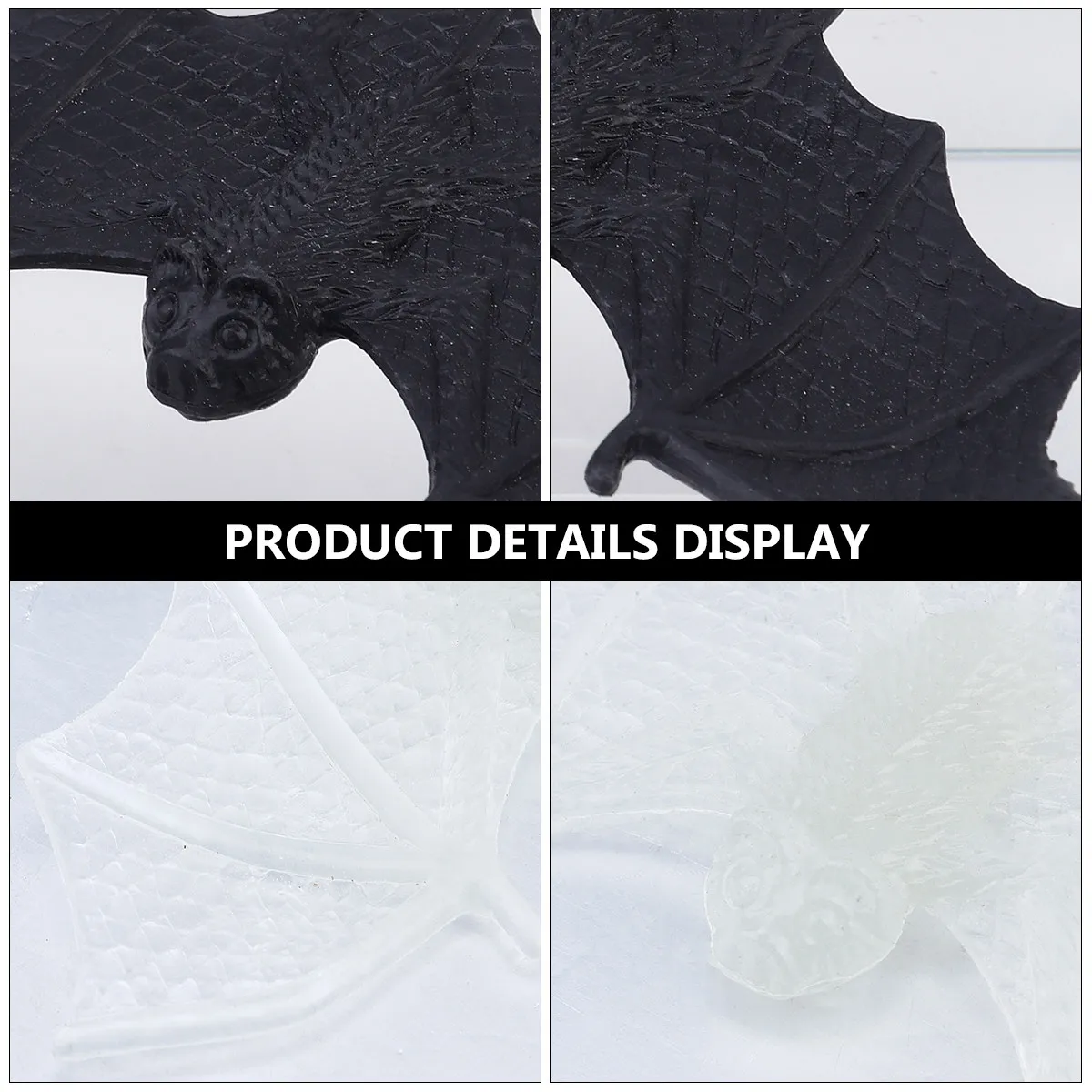 

60Pcs Luminous Halloween Bat Decorations Simulation Plastic Emulation Party Supplies Scary Holiday Props Pranks Carnivals