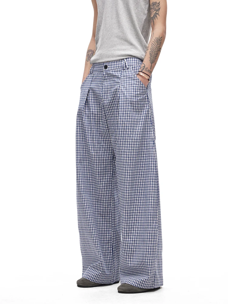 

Antsstna American Retro Briti Sle Design Cheered Casual Pants Loose Straight Leg Trousers for Men And Women