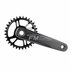 SENICX FM MTB Crankset, Forged Cranks 170/175 - 32T, 24mm, With Bottom Bracket - Black