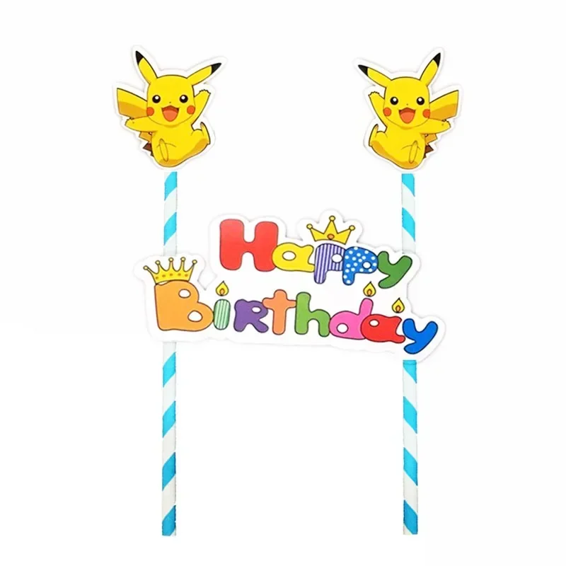 1 set Pokémon Cake Topper Kawaii Anime Figur Pikachu Charizard Kuchen einsatz Kinder alles Gute zum Geburtstag Dekoration liefern Spielzeug