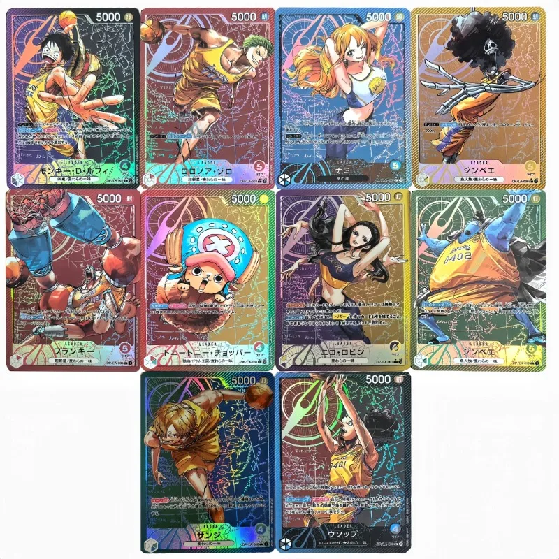10 peças/conjunto Cartão Flash Dobrável DIY de Anime One Piece (Luffy, Roronoa Zoro, Tony Chopper, Nami) para Coleção de Jogos OPCG, Presentes