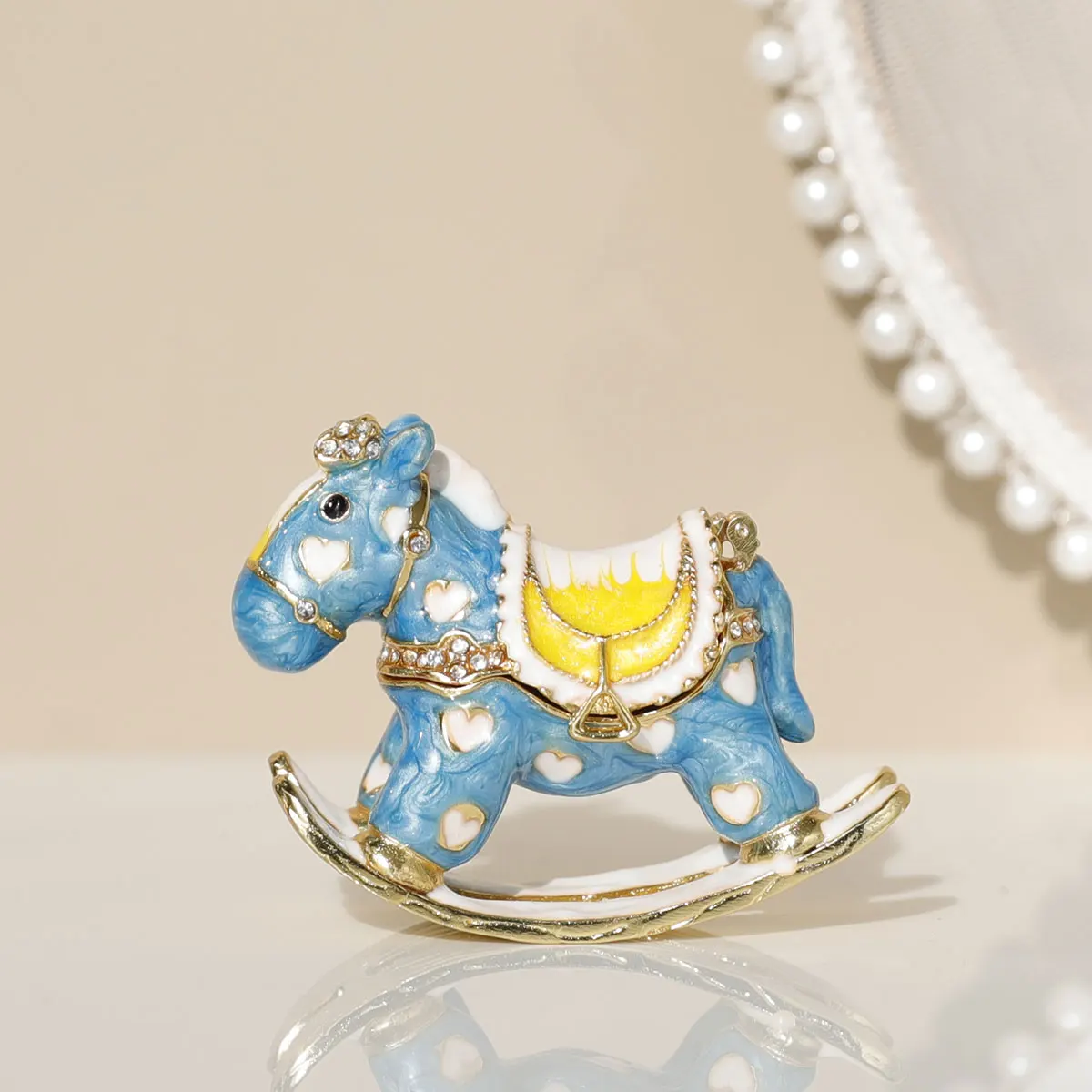 Small Rocking Horse Small Jewelry Box Earring Box Children's Toy Mini Ornaments