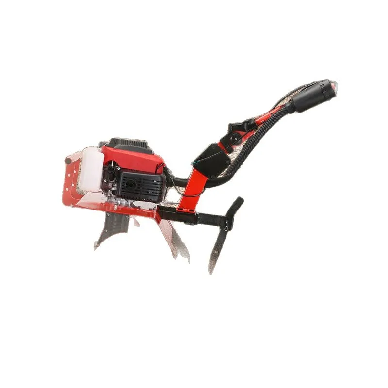 

Micro tiller small household four-stroke soil loosening paddy field weeding ditching machine translation