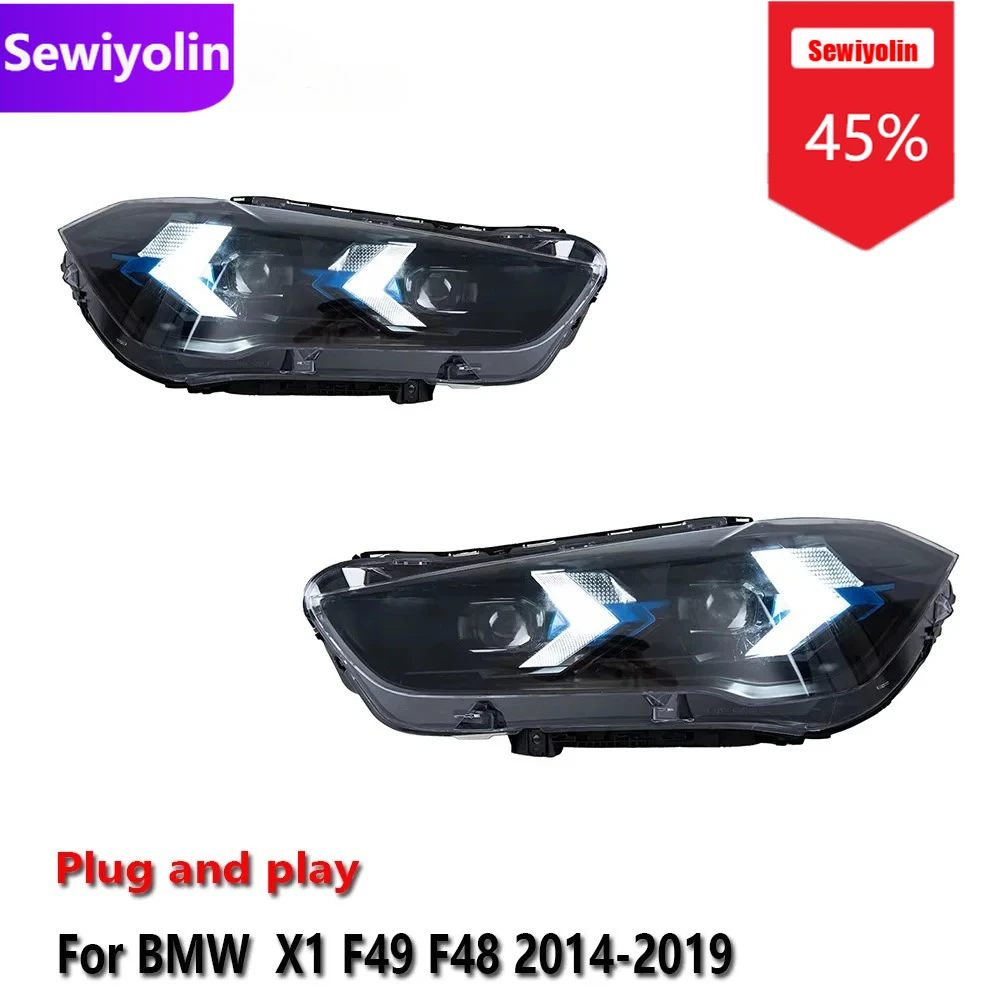

Car DRL LED Headlight Light Assemblies For BMW X1 F49 F48 2014-2019 Auto Fog DRL Brake Turn Signal Lamp Plug and Play