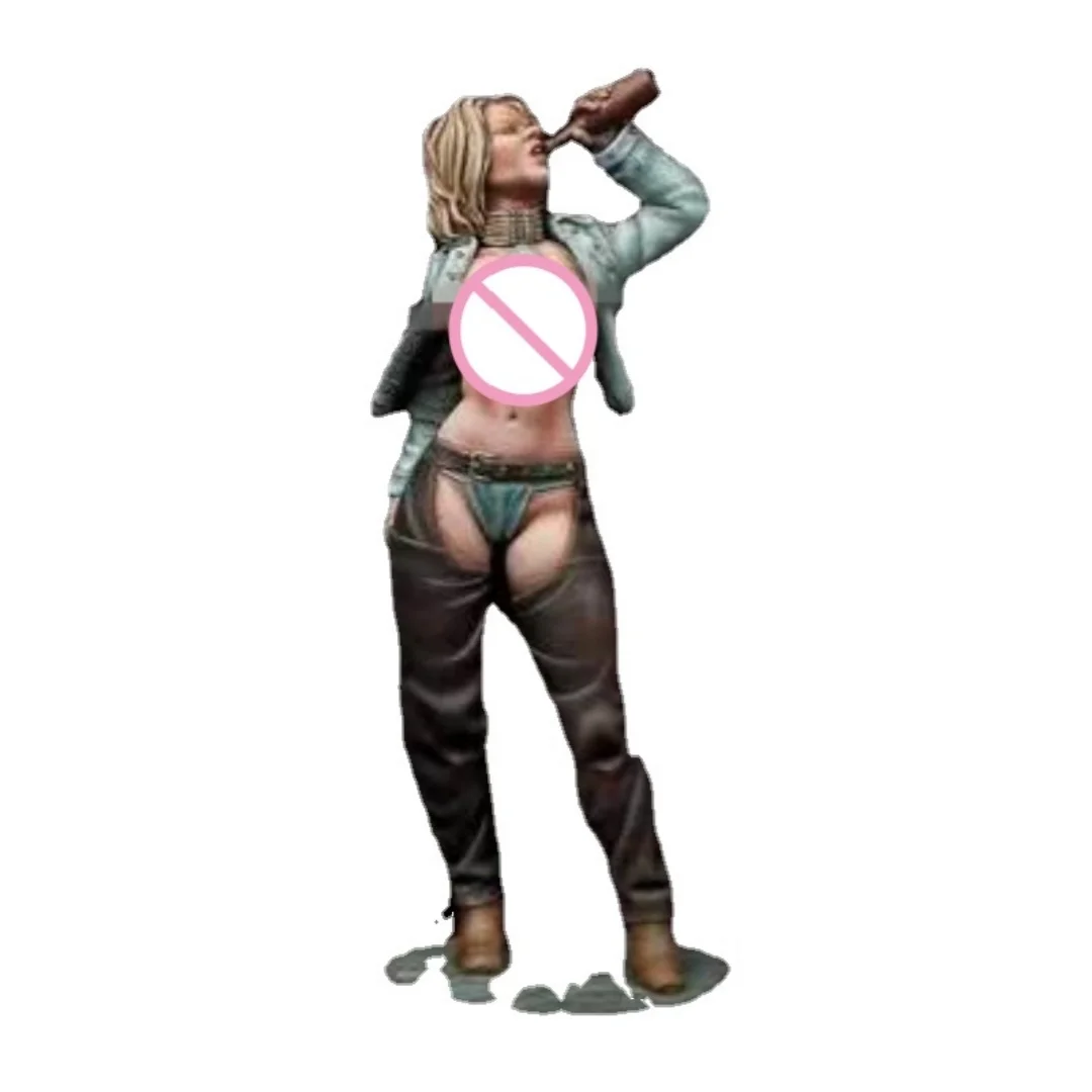 

1/18 Scale Resin Figure Model Kit The girl drinking beer Unassembled and Unpainted 3D printing DIY toy 088