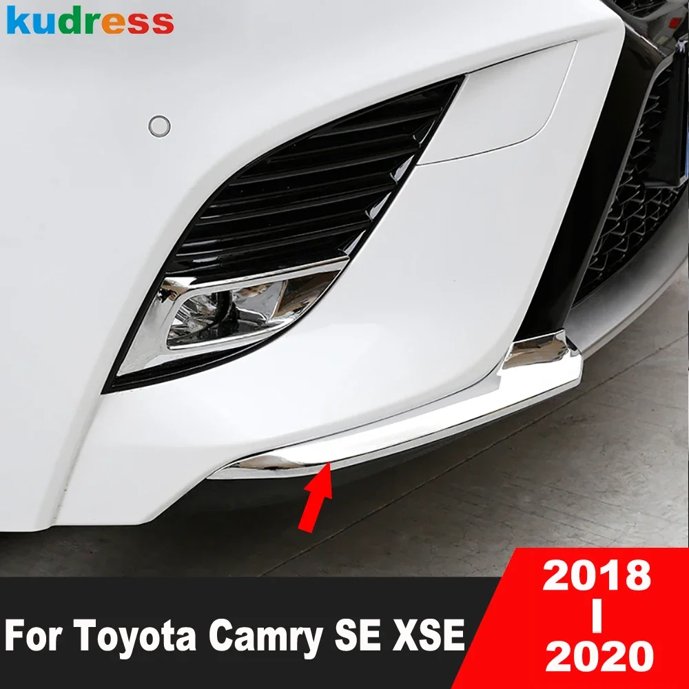 

Car Front Bumper Corner Cover Trim For Toyota Camry SE XSE 2018 2019 2020 Carbon Fiber Front Bottom Grille Strip Accessories