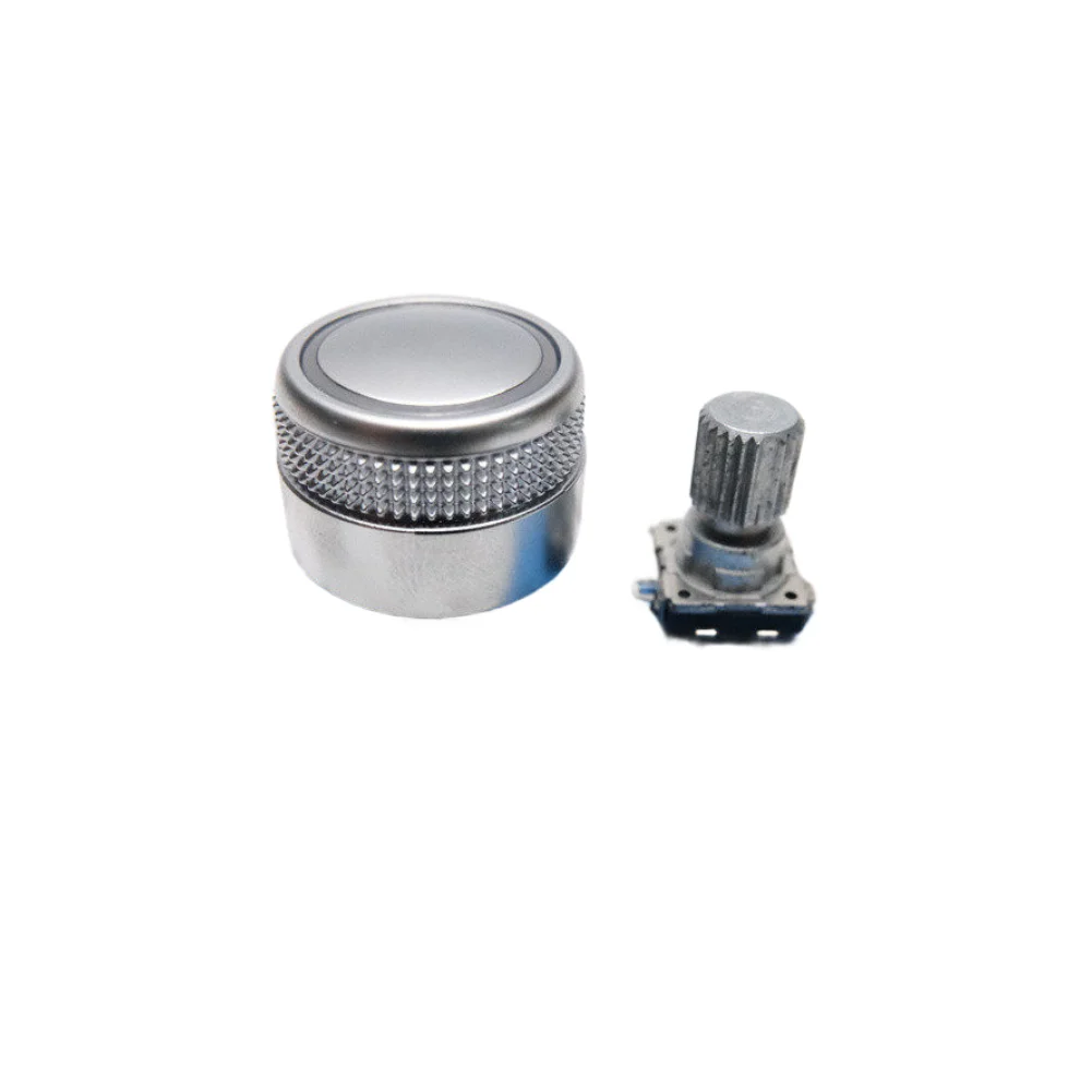 

Volume Control Knob and Rotary Shaft for A6 A7 For C7 2012 2018 OEM 4G0919070 Silver Finish Seamless Integration