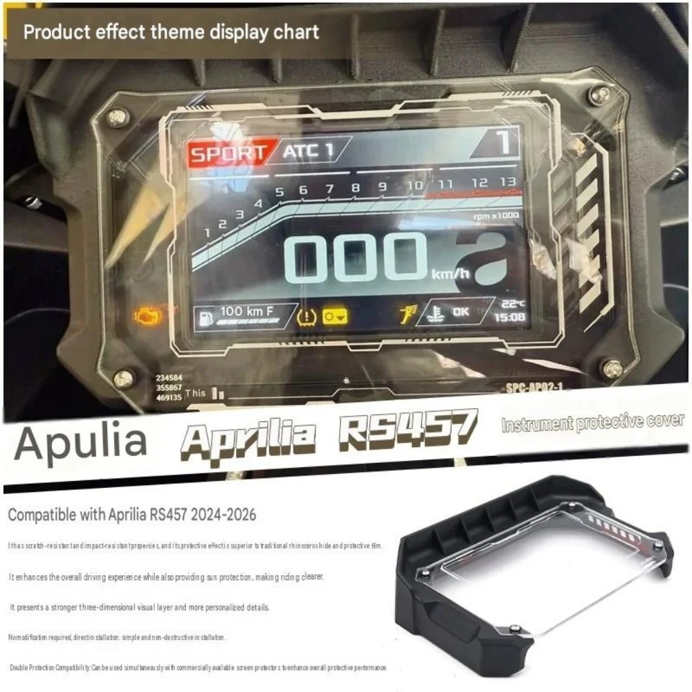 For Aprilia RS457 2024‑2026 Meter Protective Housing Hard Shell Direct Fit No Modification Mod Accessories