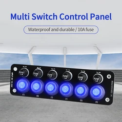 10A Fuse 24V 12V Switch Panel Light Toggle Blue Indicator Buttons Breaker RV Caravan Accessories For Boat Marine Ship Truck Car