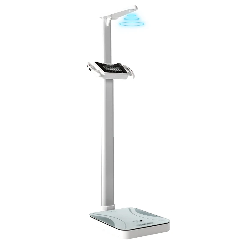 Large LCD Ultrasonic Height and Weight Scale 200kg/200cm  Body Fat Scale Voice Broadcast