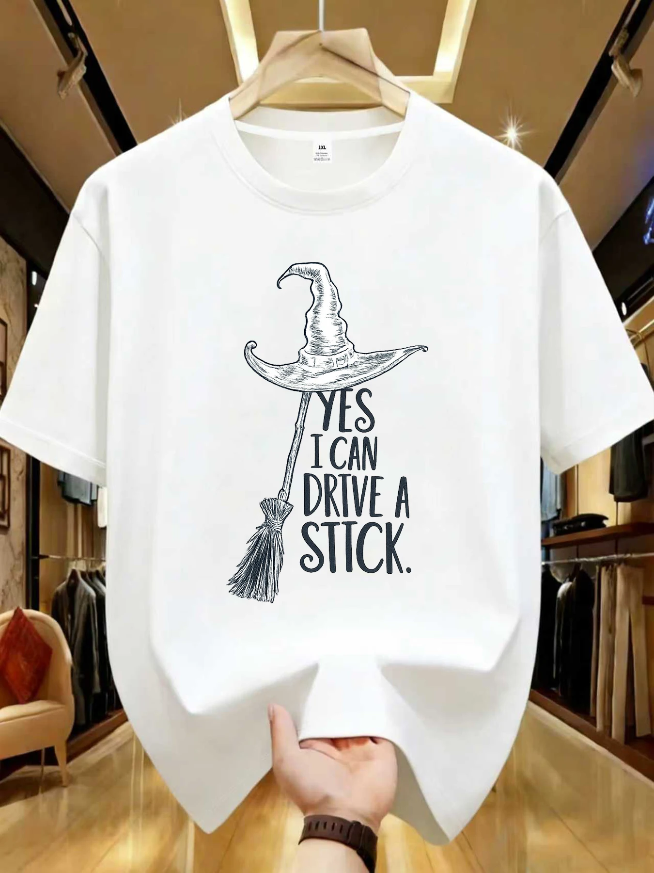 

【WZM1021199】Creative hat print plus size women's round neck summer casual short sleeved street fashion versatile T-shirt