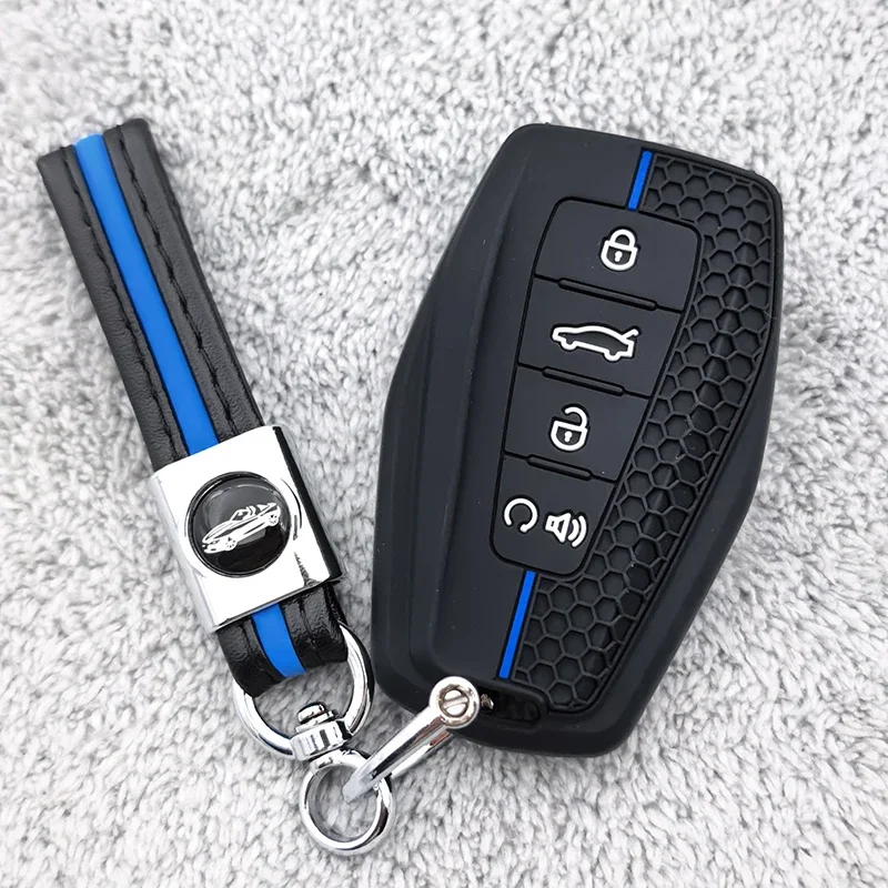 Exquisite Silicone Car Remote Key Case Cover for Geely Coolray X6 Emgrand Global Hawk GX7 Shell Holder Keychain Accessories FOB